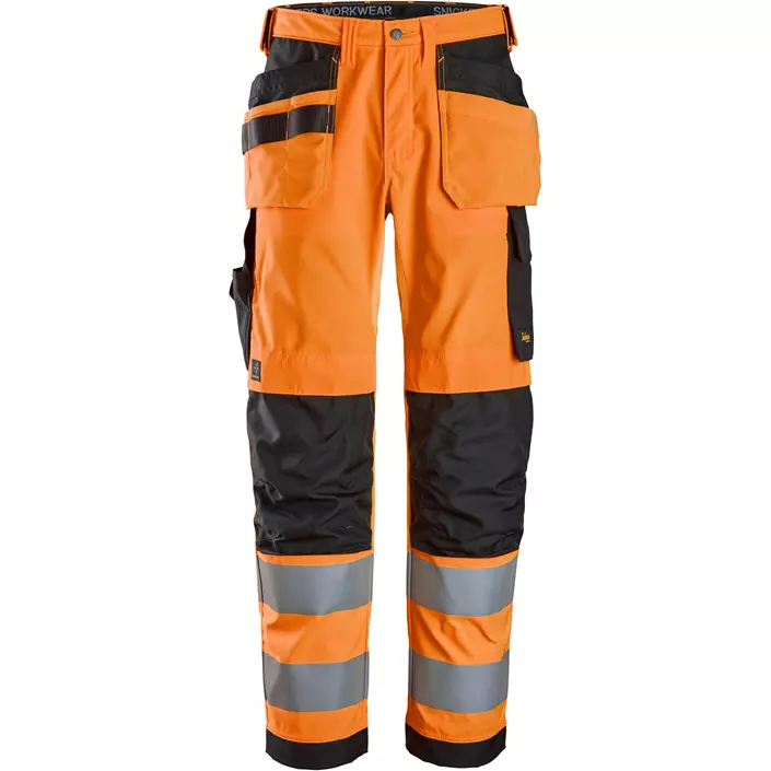 Snickers håndværkerbukser 6238, Hi-Vis Orange/Sort, large image number 0