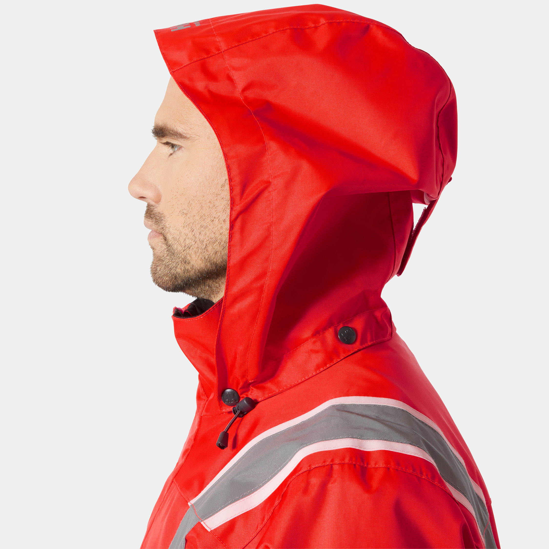 Helly Hansen UC-ME skalljakke, Hi-Vis R&oslash;d/Ebony, large image number 4