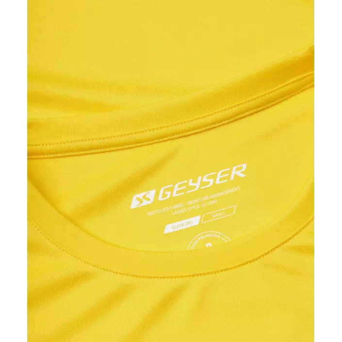 GEYSER Essential interlock dame T-shirt, Gul, large image number 3