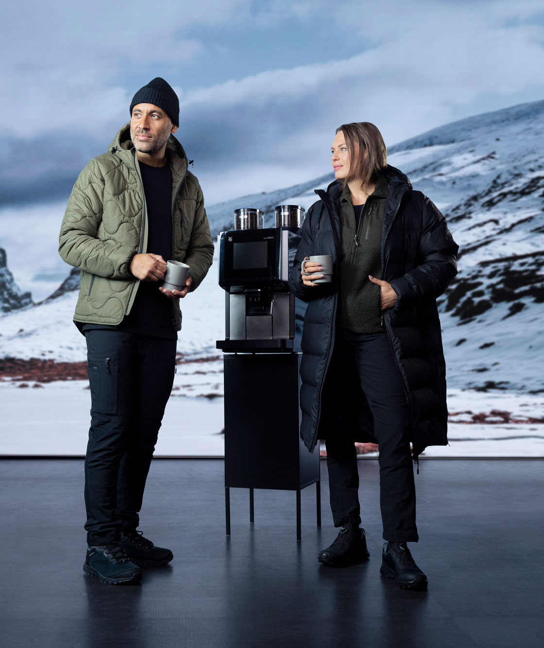 Matterhorn Shanna long quilted jacket, Black