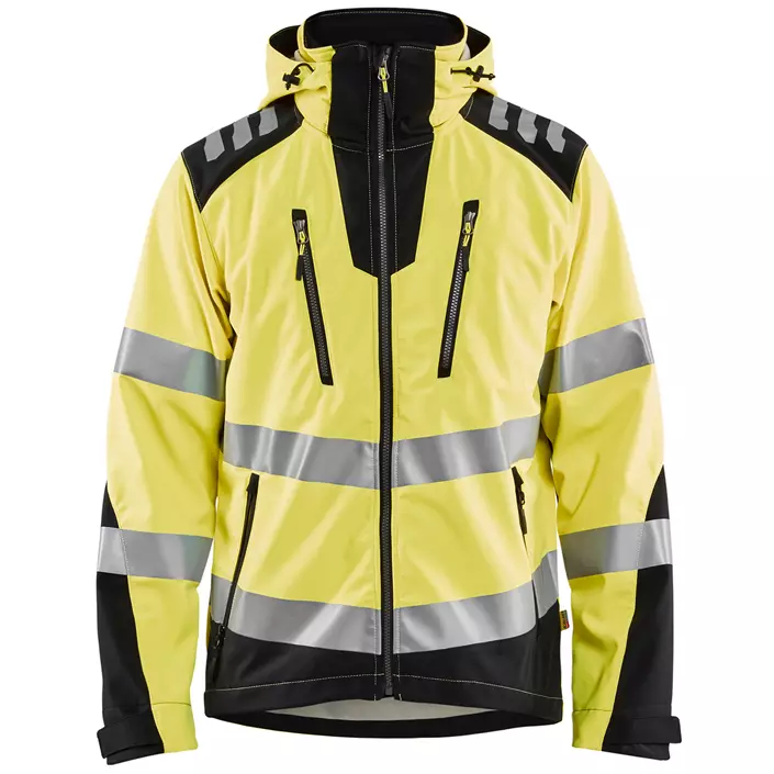 Blåkläder softshell jacket, Hi-vis Yellow/Black, large image number 0