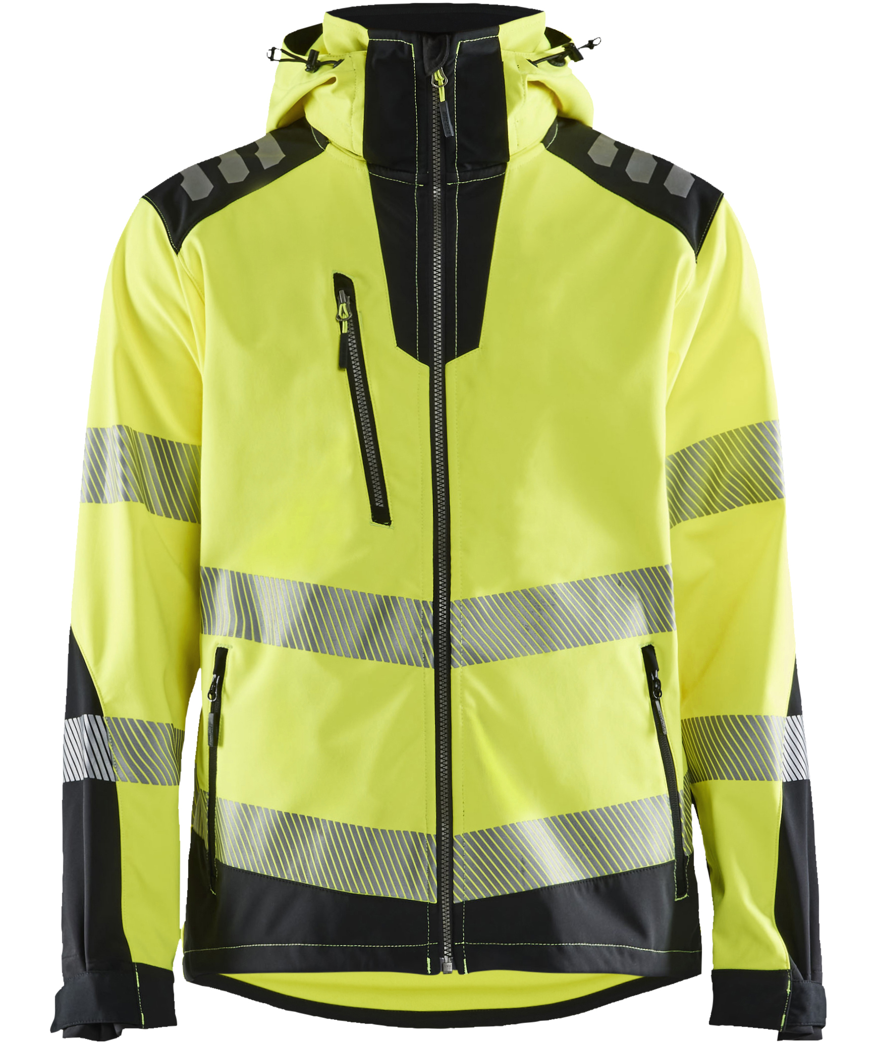 Bl&aring;kl&auml;der softshelljacka, Varsel Gul/Svart, Varsel Gul/Svart, swatch