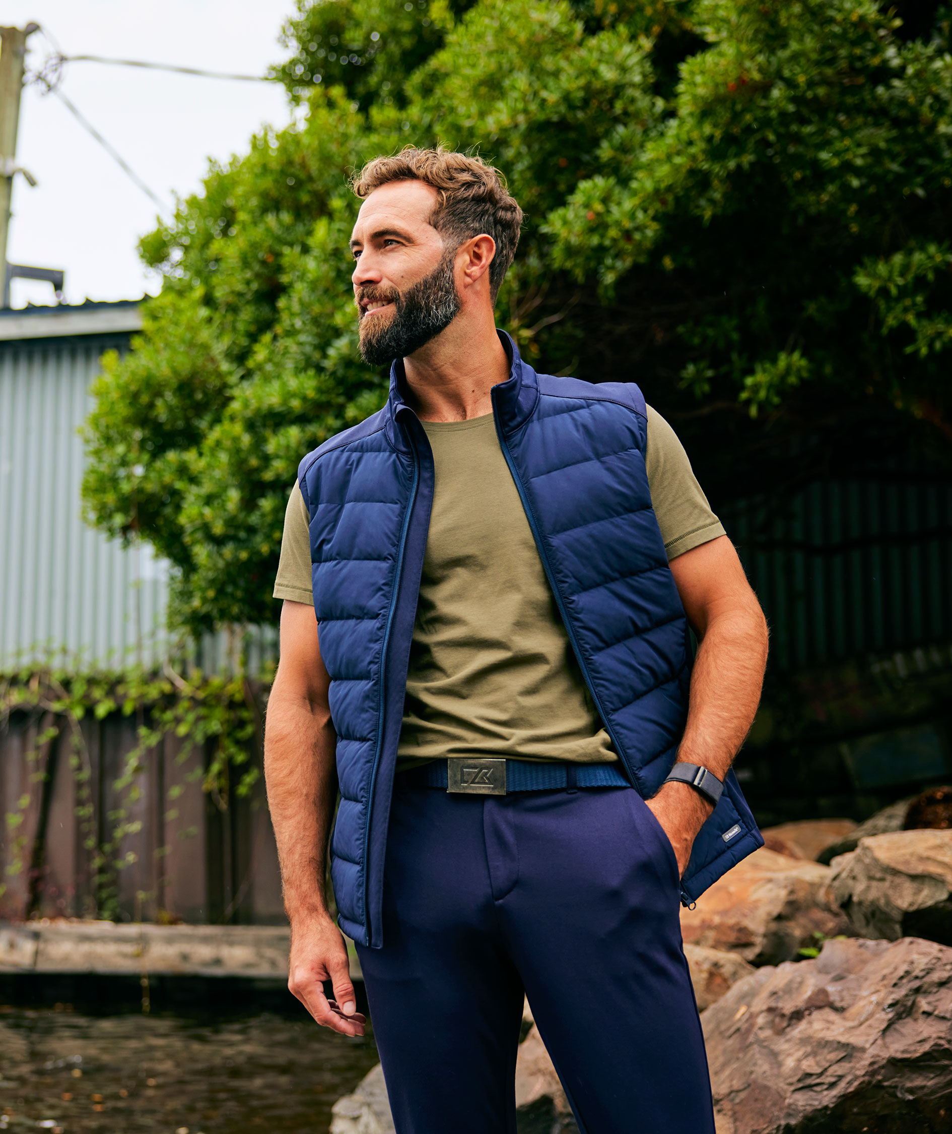Cutter & Buck Oak Harbor quilted vest, Dark navy