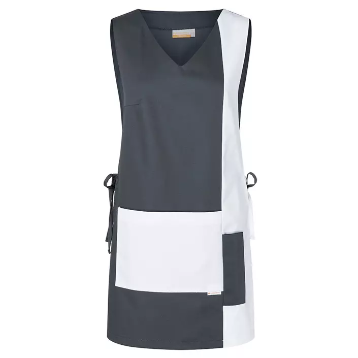 Karlowsky Marilies sandwich apron with pockets, Grey/White, large image number 0