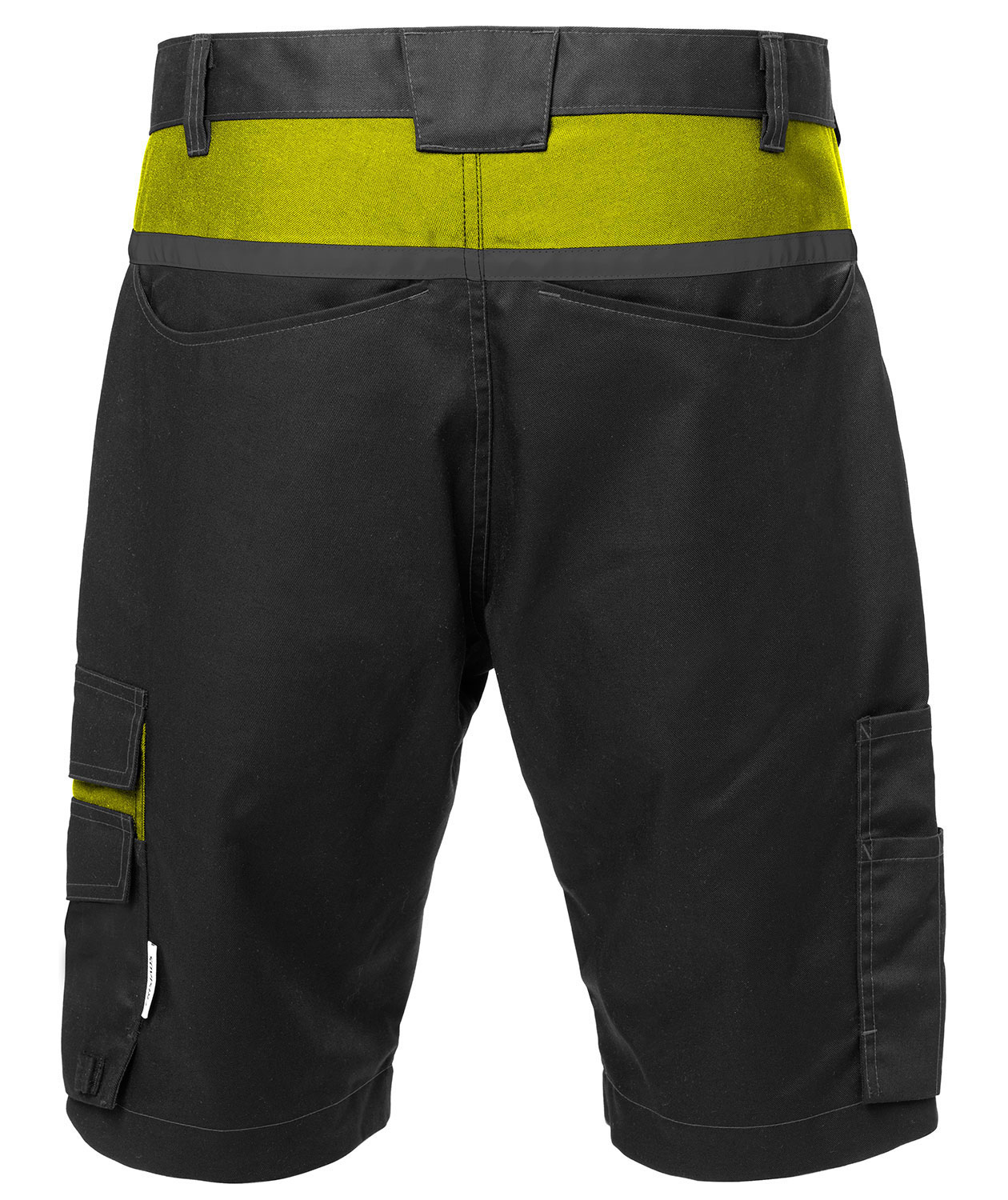 Fristads work shorts 2562, Black/Hi-Vis Yellow