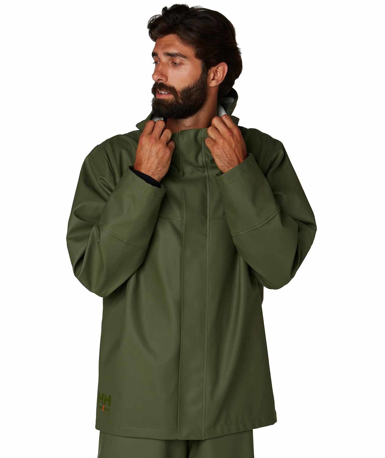 Helly Hansen Storm regnjakke, Armygr&oslash;n, large image number 2