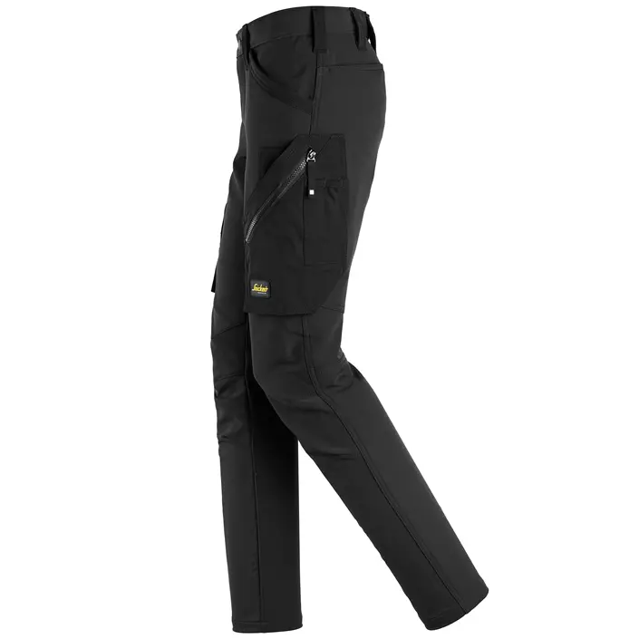 Snickers FlexiWork dame servicebukser 6877 full stretch, Black/Black, large image number 5