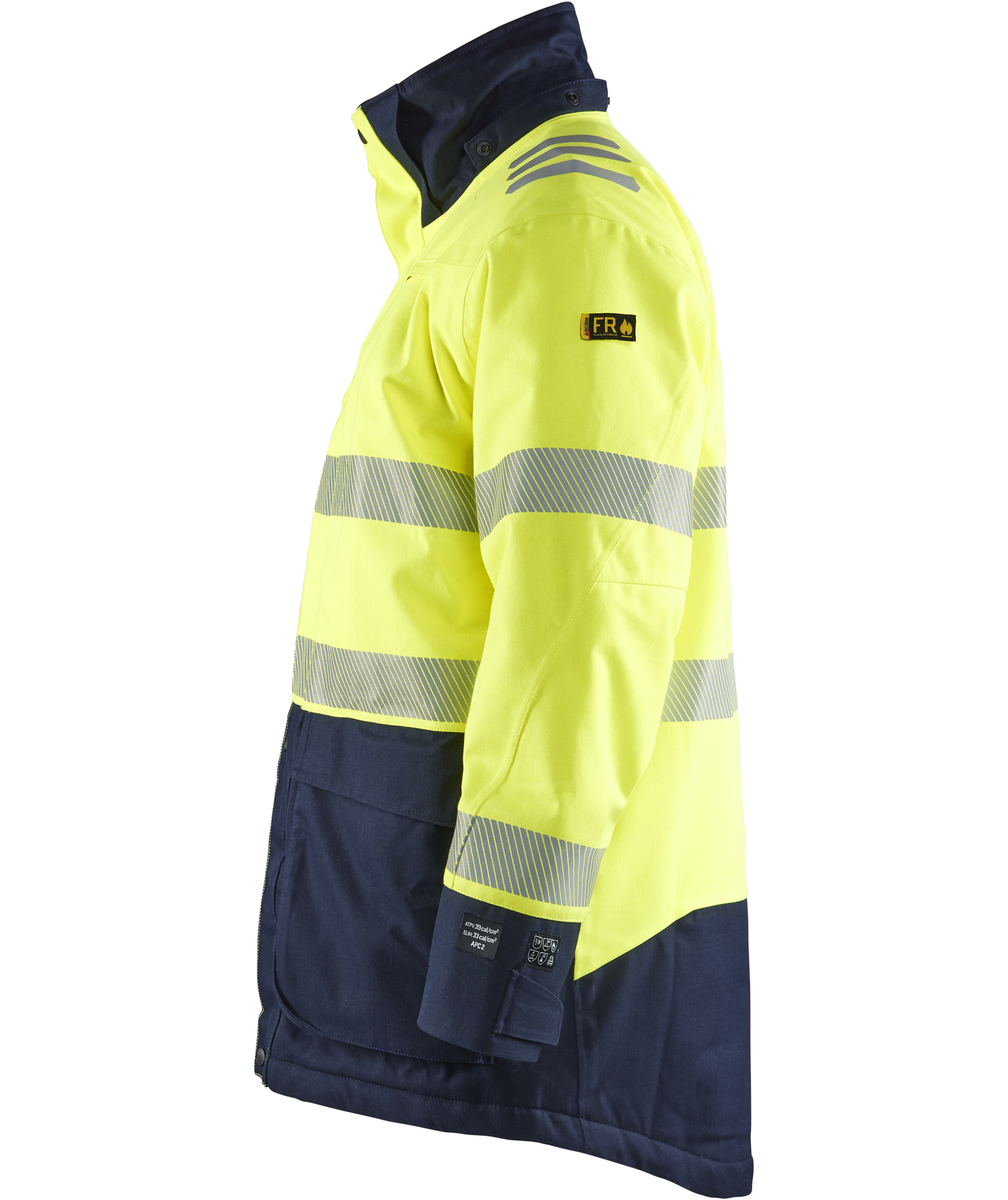 Bl&aring;kl&auml;der Multinorm winter parka jacket, Hi-Vis yellow/marine, large image number 3