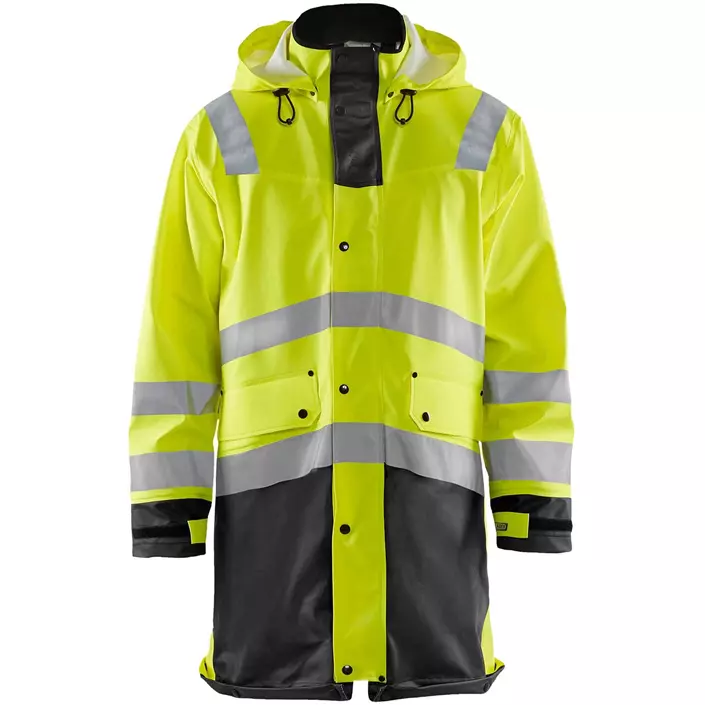 Blåkläder long raincoat, Hi-vis Yellow/Black, large image number 0
