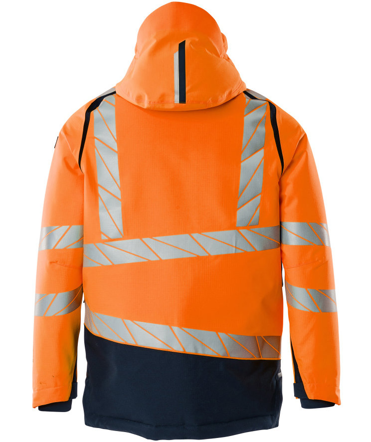 Mascot Accelerate Safe winter jacket, Hi-Vis Orange/Dark Marine, large image number 1