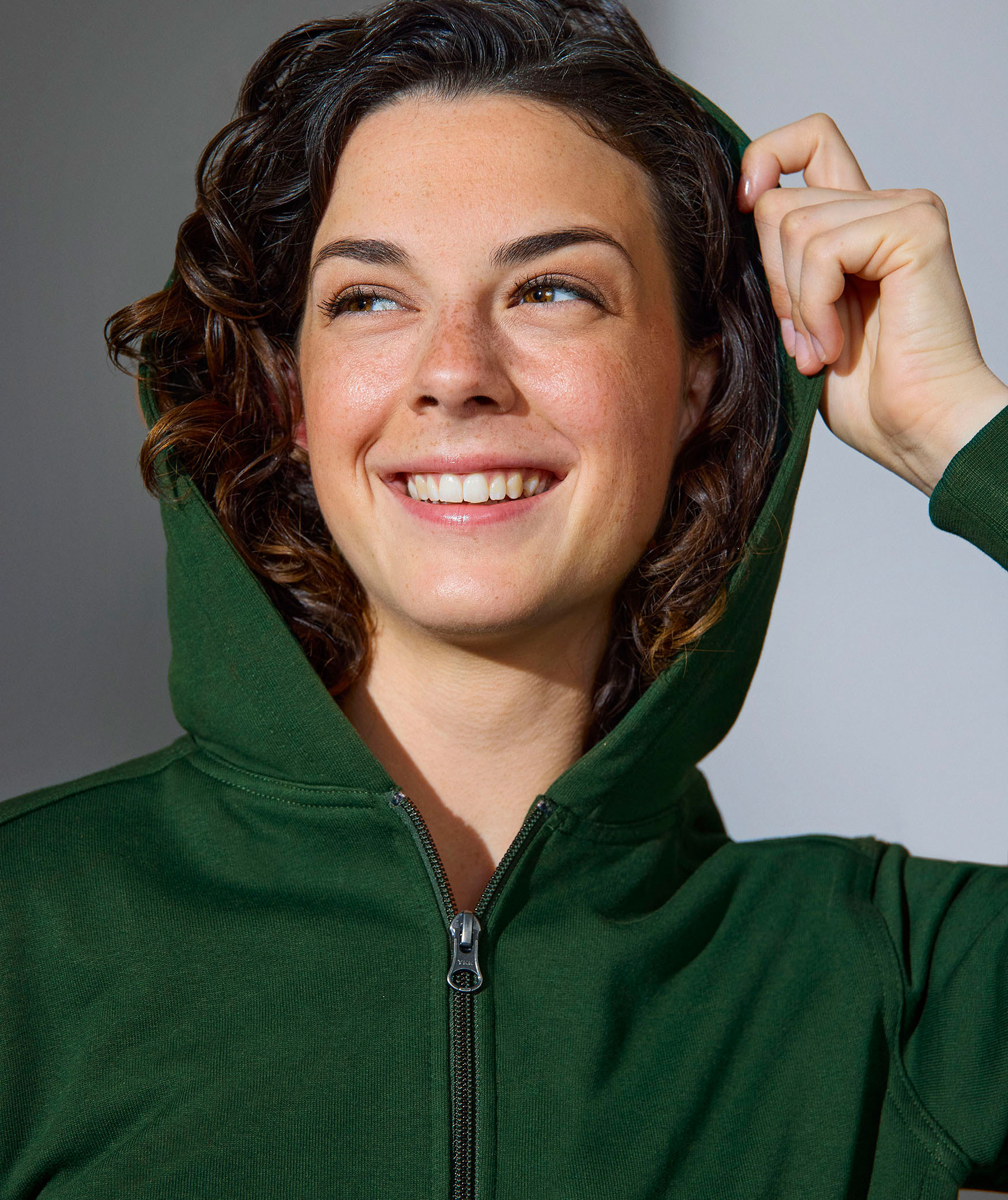 ID Pro Wear Care women's hoodie with zipper, Bottle Green, large image number 5