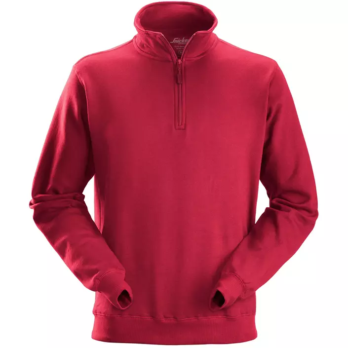 Snickers ½ zip sweatshirt 2818, Chili Red, large image number 0