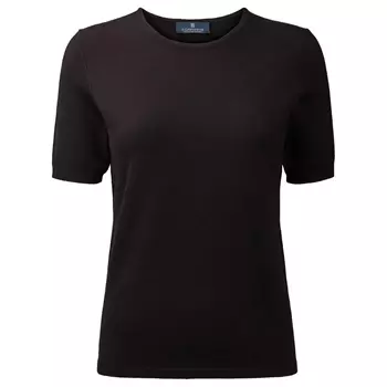 CC55 dünn gestricktes Damen T-Shirt/Bluse, Schwarz