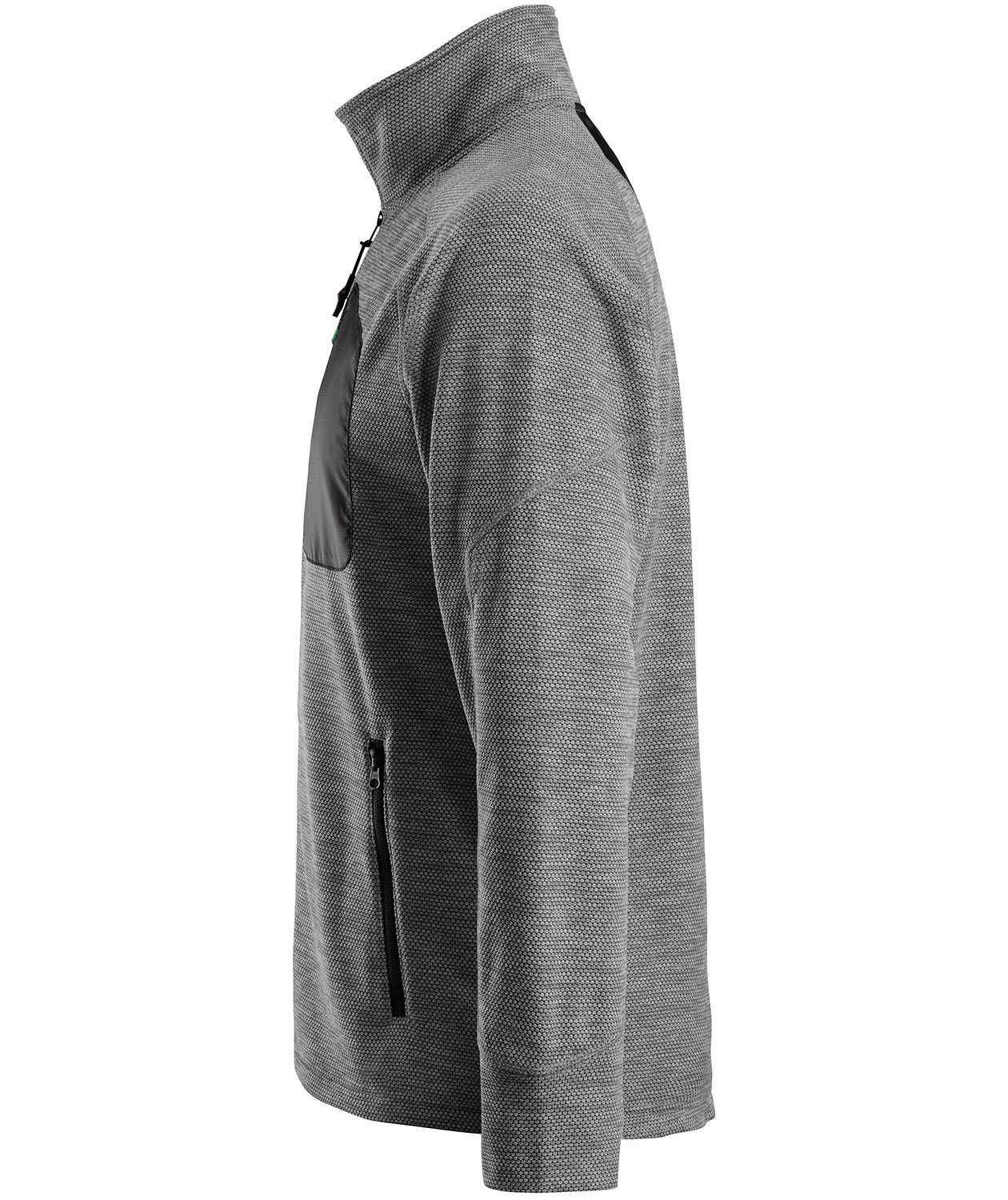 Snickers FlexiWork fleece cardigan 8042, Gr&aring;/Sort, large image number 2