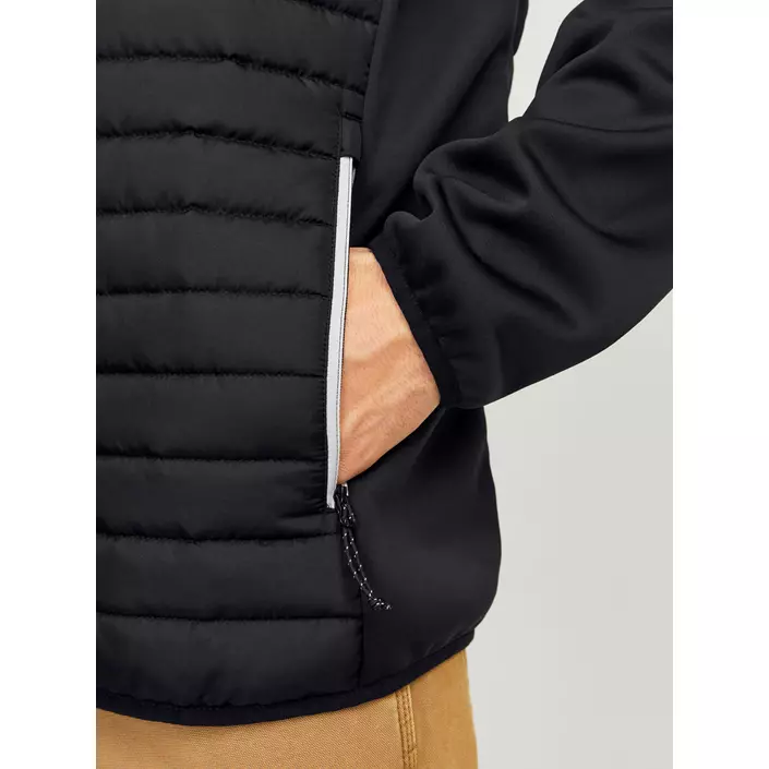 Jack & Jones JJEMULTI quilted collar jakke, Black, large image number 4