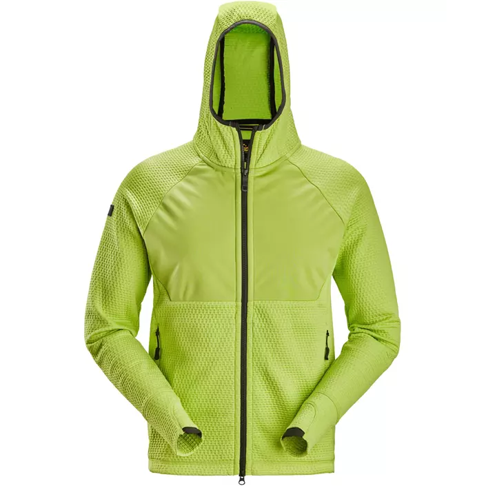 Snickers FlexiWork hoodie with zipper 8405, Lime, large image number 0