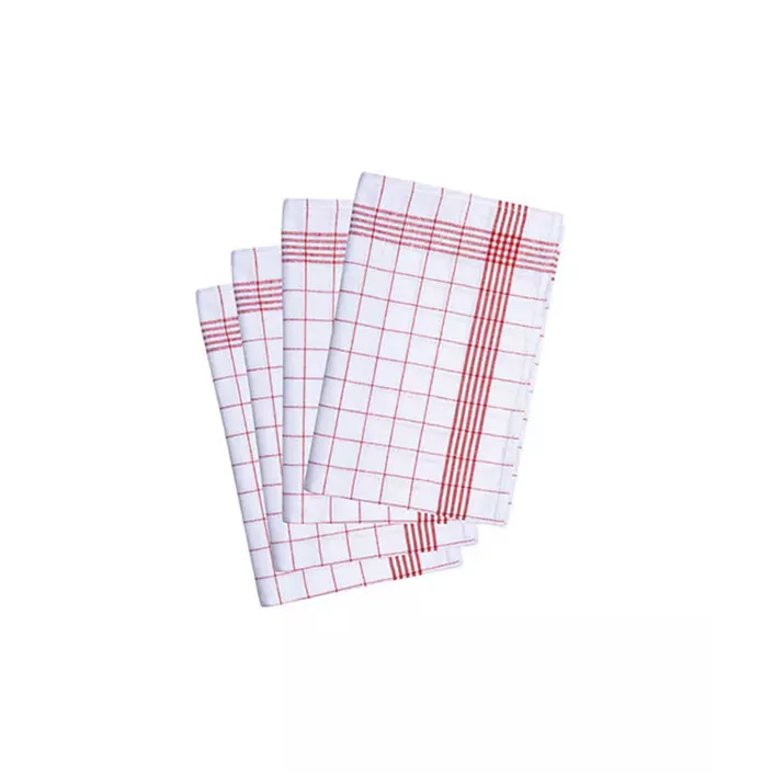 Karlowsky 10-pack kitchen towels, Red/White, Red/White, large image number 0
