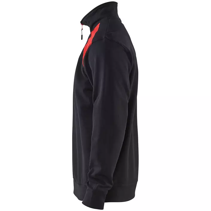 Blåkläder Unite Half-Zip sweatshirt, Black/Red, large image number 4