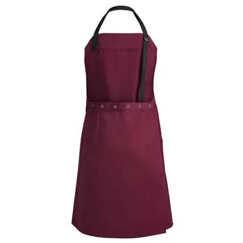 Kentaur women's bib apron with pockets, Bordeaux