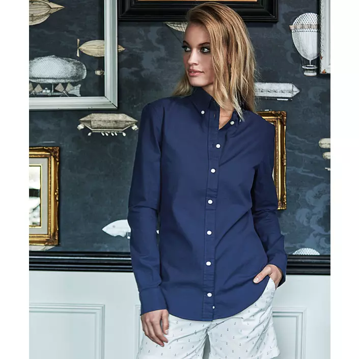 Tee Jays Perfect Oxford dameskjorte, Navy, large image number 1