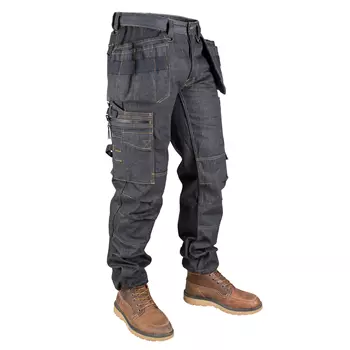 Dunderdon P15 denim craftsman trousers, Black Denim