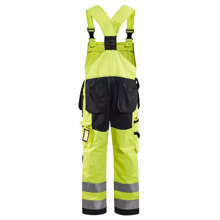 Blåkläder craftsman bib and brace trousers, Black/Hi-Vis Yellow, large image number 1