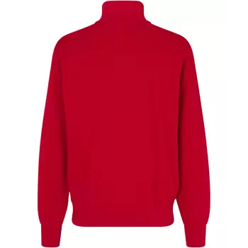 ID sweatshirt med kort dragkedja, Röd