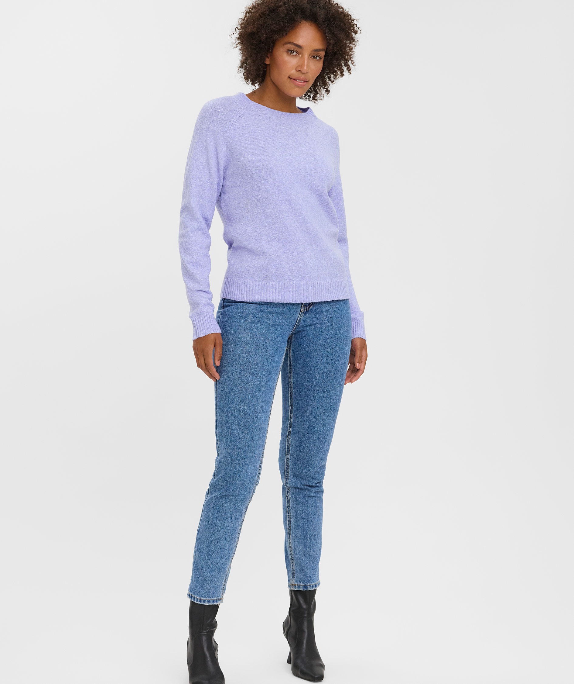 Vero Moda VMDOFFY dame striktr&oslash;je, Jacaranda Melange, large image number 4