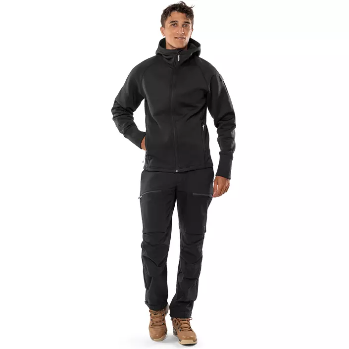Fristads Cobalt Polartec® hoodie with zipper, Black, large image number 1
