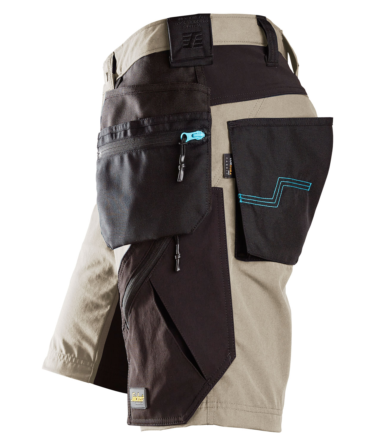 Snickers LiteWork 37.5&reg; h&aring;ndv&aelig;rkershorts 6110, Khaki/Sort, large image number 4