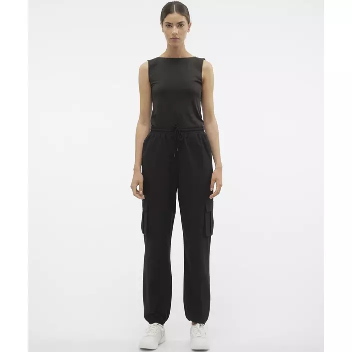 Vero Moda VMKIMBERLY dame stretch cargobukser, Black, large image number 1