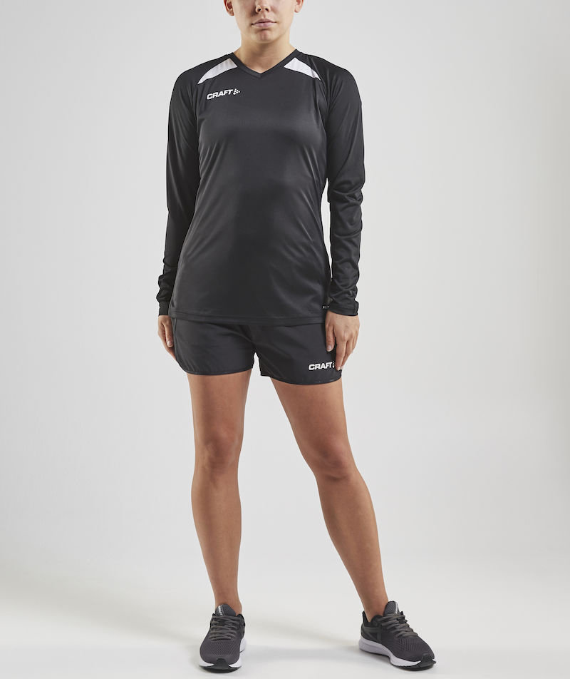 Craft Pro Control Impact long-sleeved women's T-shirt, Black/White, large image number 2