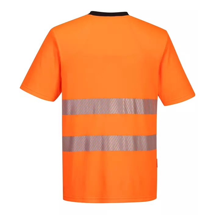 Portwest DX4 arbets T-shirt, Varsel Orange/Svart, large image number 1