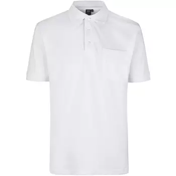 ID PRO Wear Polo T-skjorte med brystlomme, Hvit
