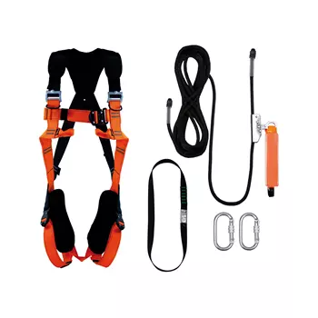OS FallSafe BASIC 3 fall protection kit with 20m rope, Black/Orange