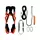 OS FallSafe BASIC 3 Fallschuztseile mit 20m Seil, Schwarz/Orange, Schwarz/Orange, swatch