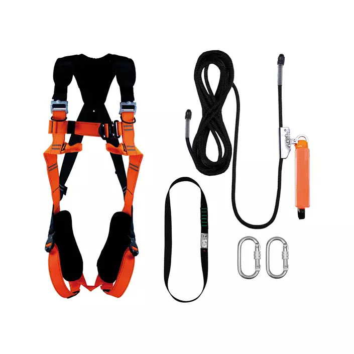 OS FallSafe BASIC 3 fall protection kit with 20m rope, Black/Orange, Black/Orange, large image number 0