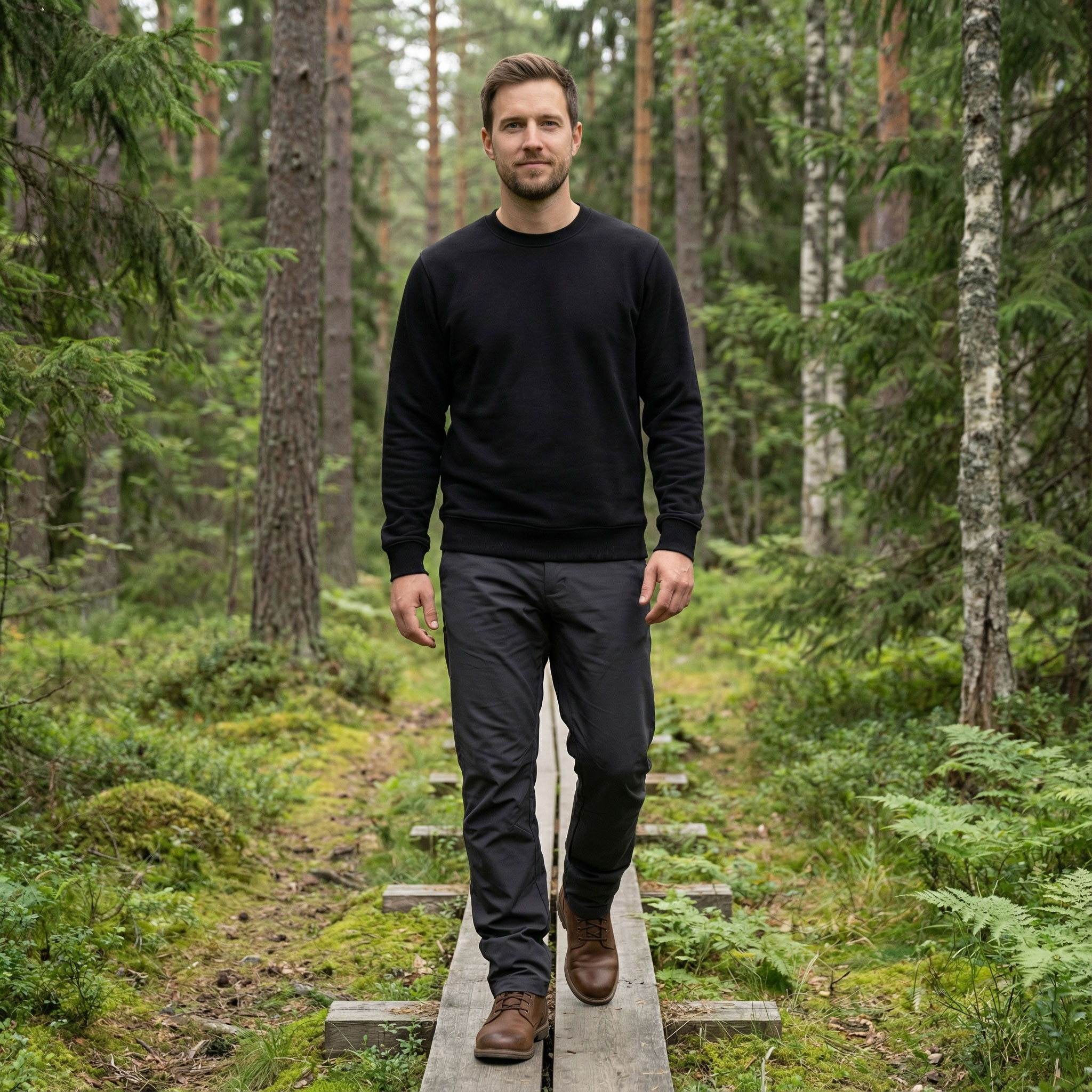 Westborn light collegegenser, Black