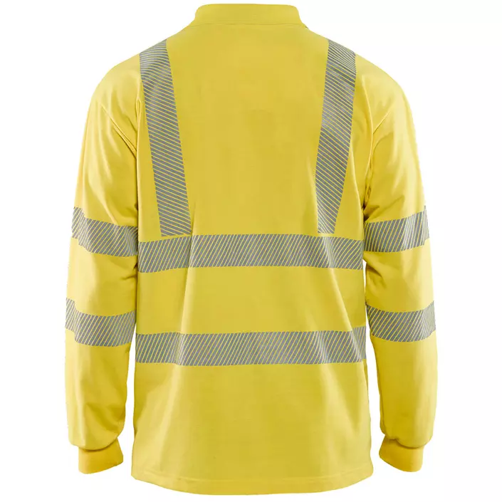 Blåkläder Multinorm long-sleeved polo shirt, Hi-Vis Yellow, large image number 1