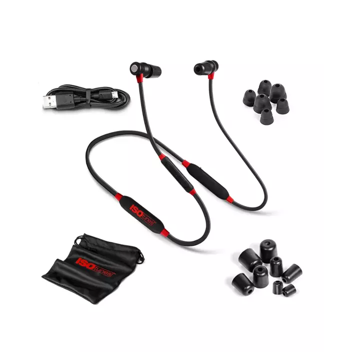ISOtunes Xtra 2.0  høretelefoner med Bluetooth og støjreducering, Rød/Sort, Rød/Sort, large image number 2