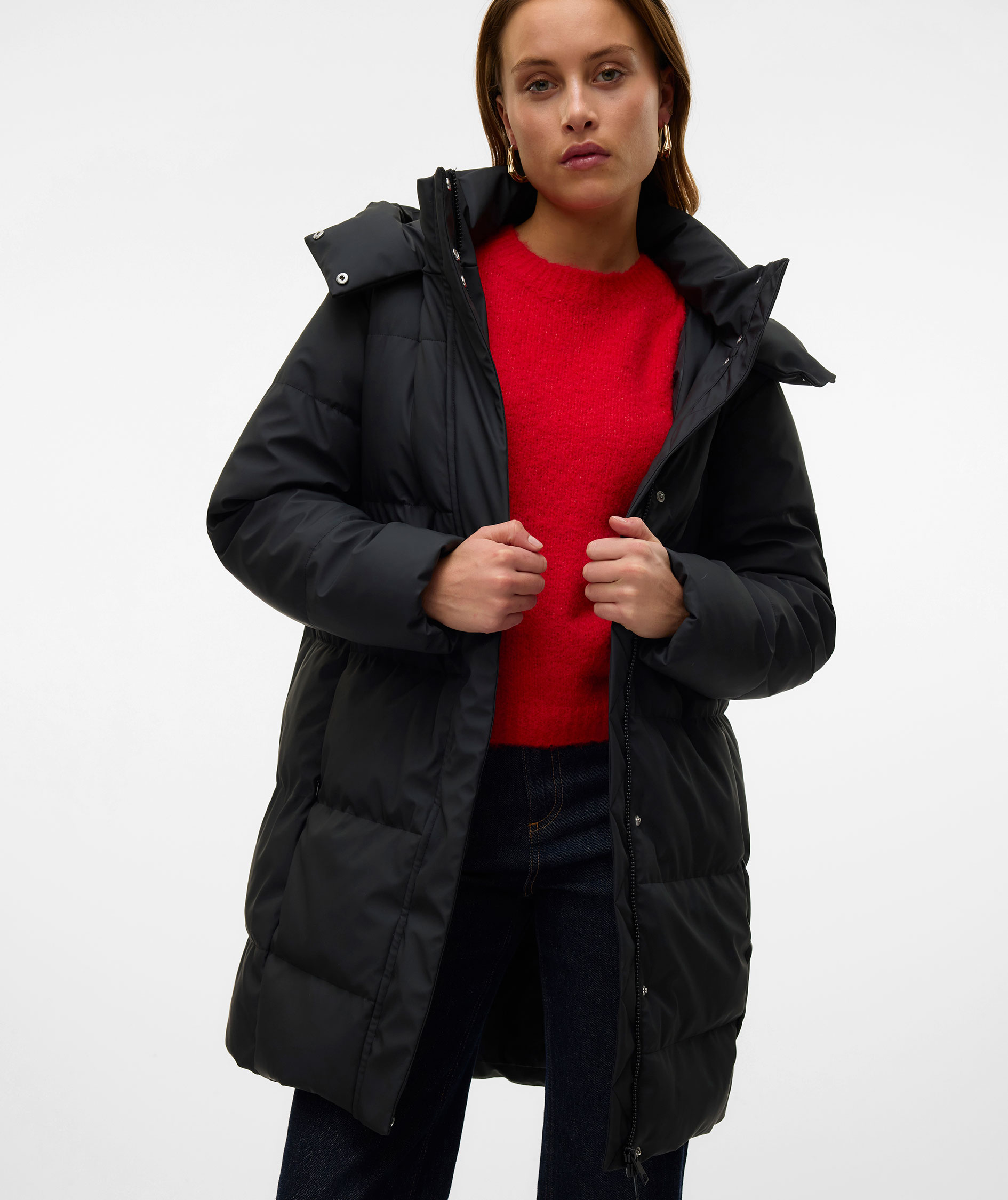 Vero Moda VMGRETAKYLIE coated quilted jacket, Black, large image number 3