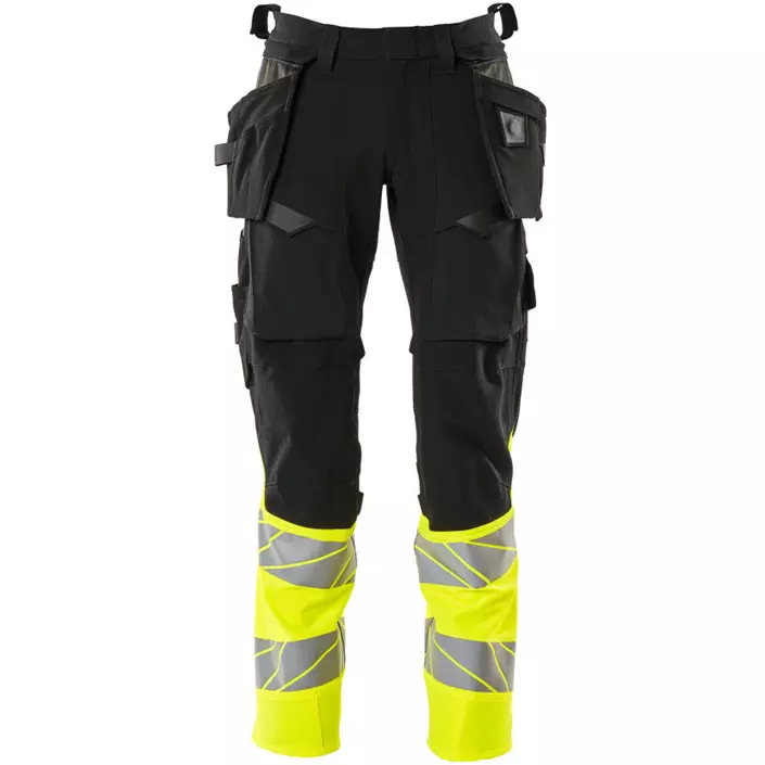 Mascot Accelerate Safe craftsman trousers Full stretch, Black/Hi-Vis Yellow, large image number 0
