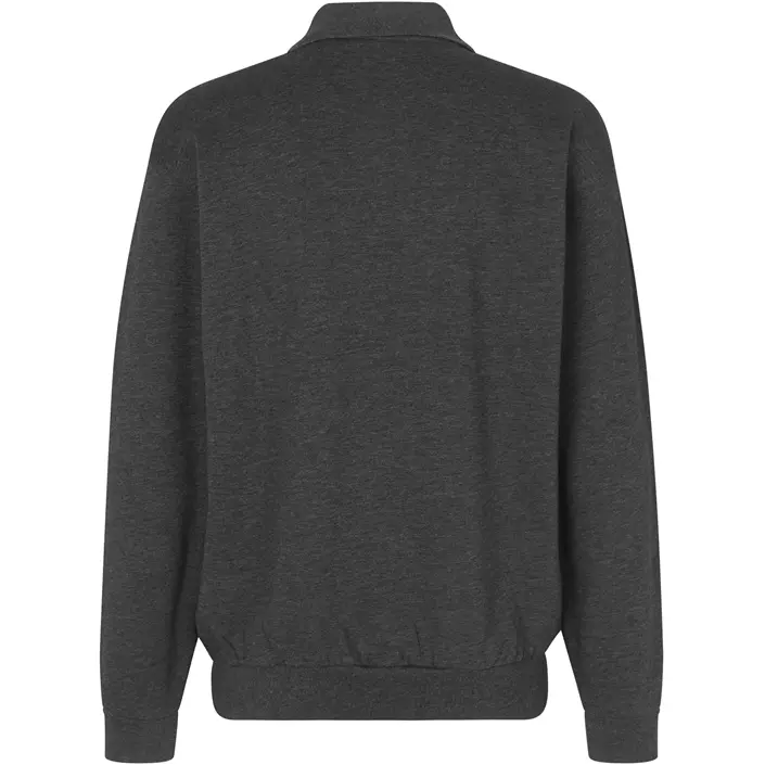 ID Game langermet Polo Sweatshirt, Grafitgrå Melange, large image number 1