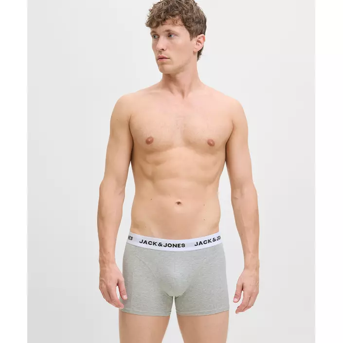 Jack & Jones JACJJ SOLID 7-pack kalsonger, White/Dark Grey, large image number 4