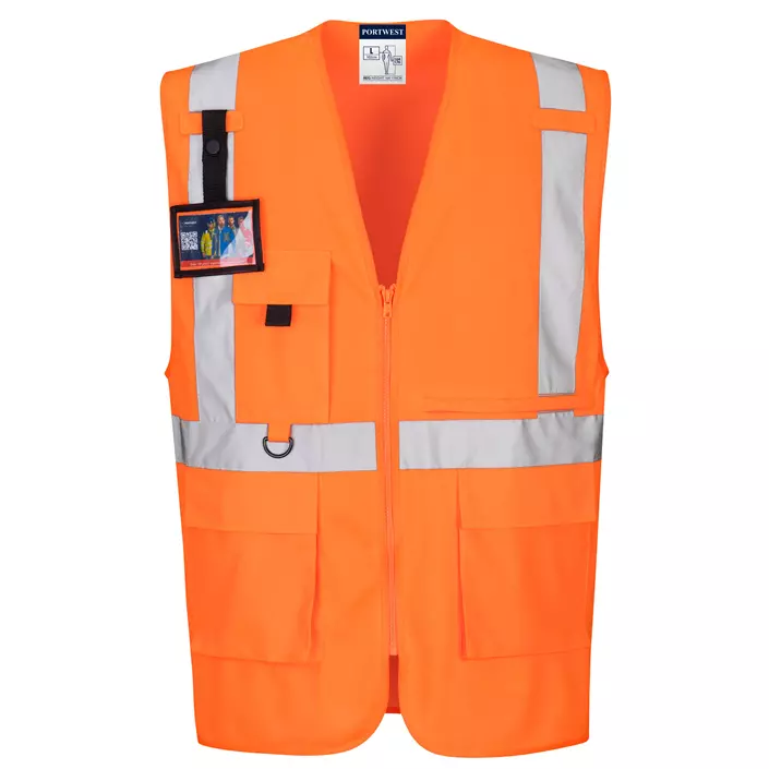 Portwest work vest, Hi-vis Orange, large image number 2