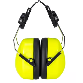 Portwest PS47 Endurance clip-on helmet mounted ear defenders, Hi-viz yellow