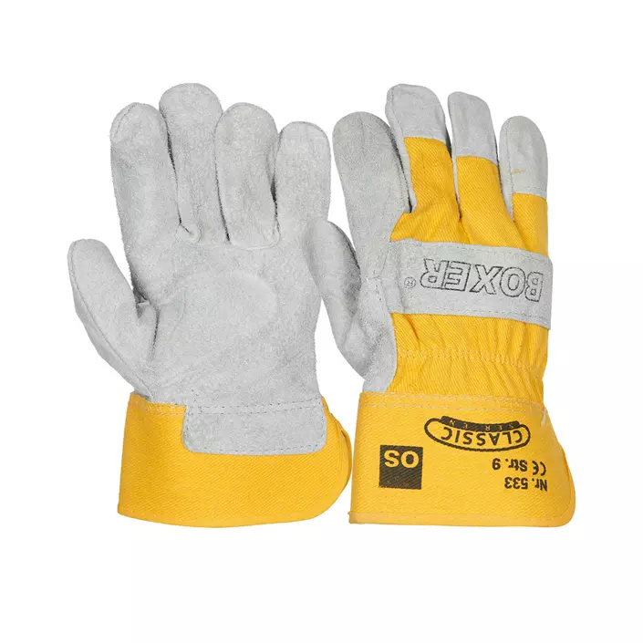 OS Classic Boxer work gloves, Yellow/white, large image number 0