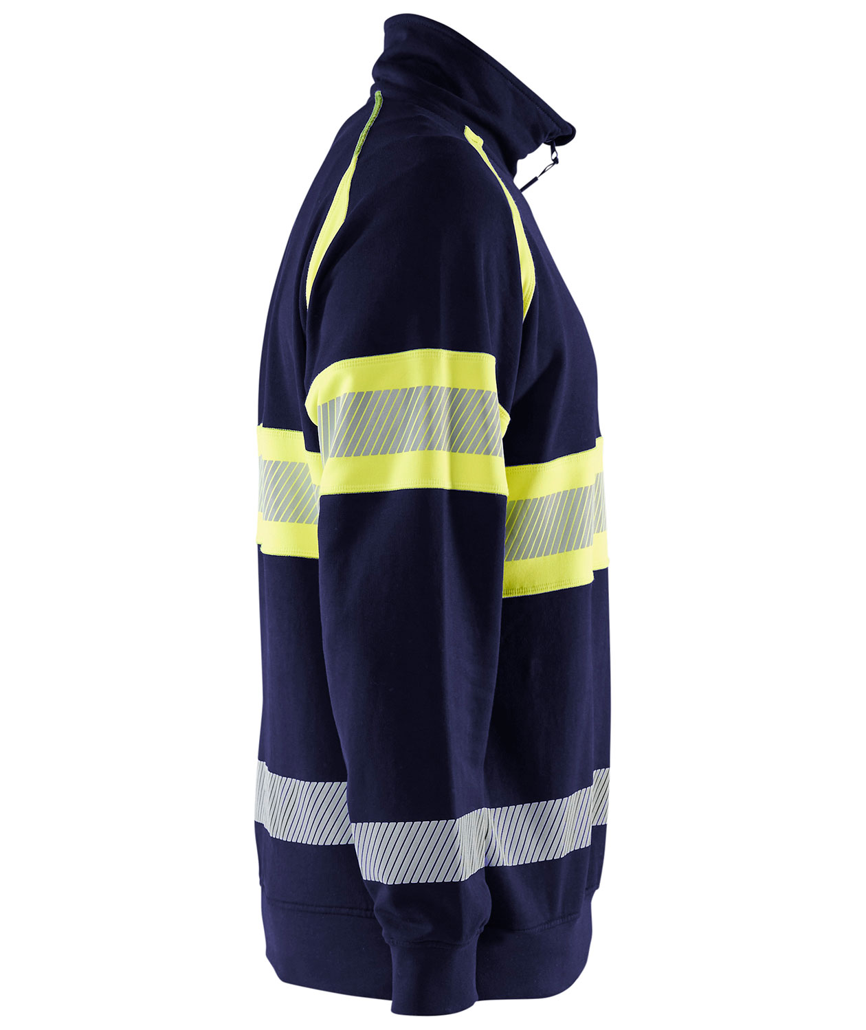 Bl&aring;kl&auml;der half zip sweatshirt, Marine/Hi-Vis yellow, large image number 2