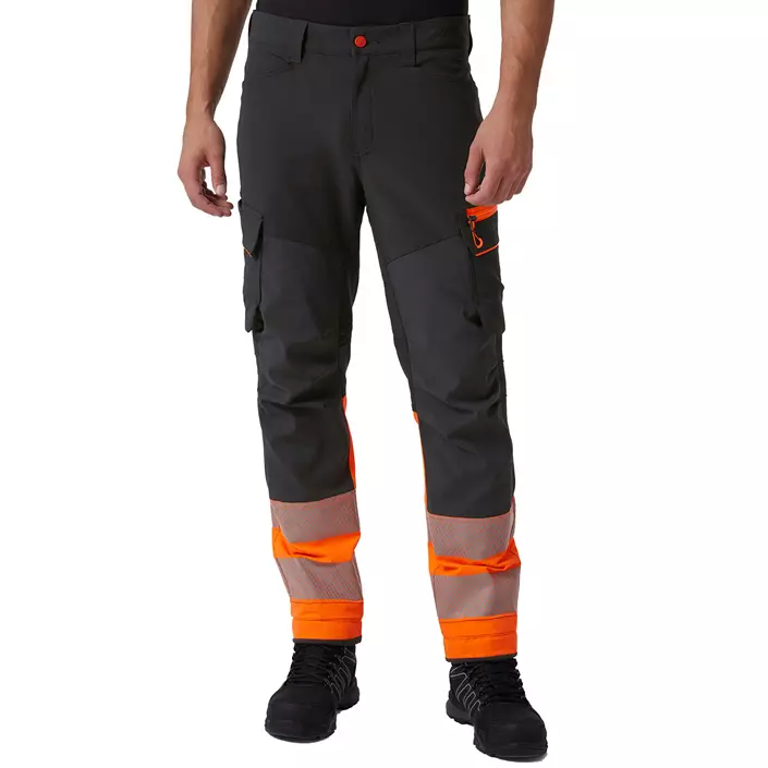 Helly Hansen ICU BRZ service trousers full stretch, Ebony/Hi-Vis Orange, large image number 1