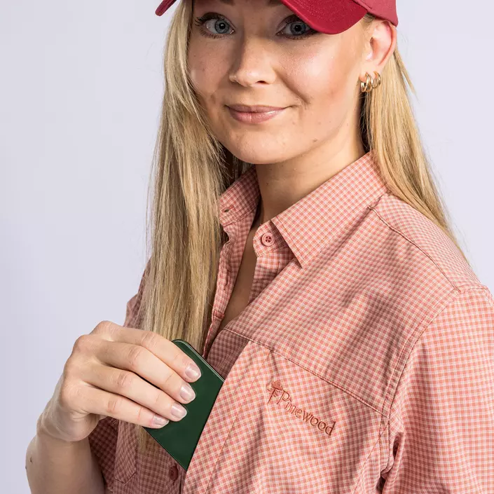 Pinewood NatureSafe dameskjorte, Brick Pink/Off White, large image number 4